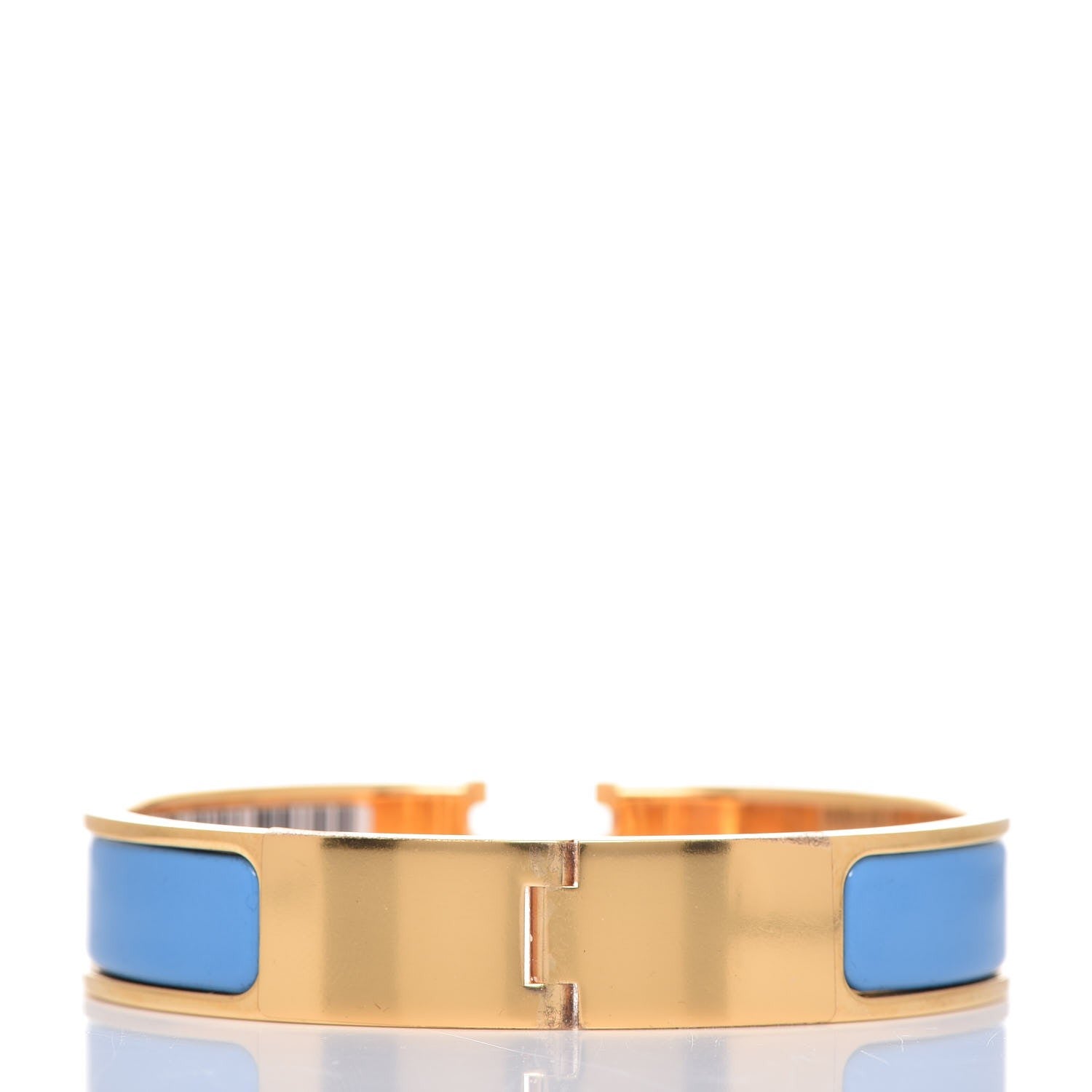 Hermes Enamel Narrow Clic Clac H Bracelet PM Bleu Cielo 3 of 7