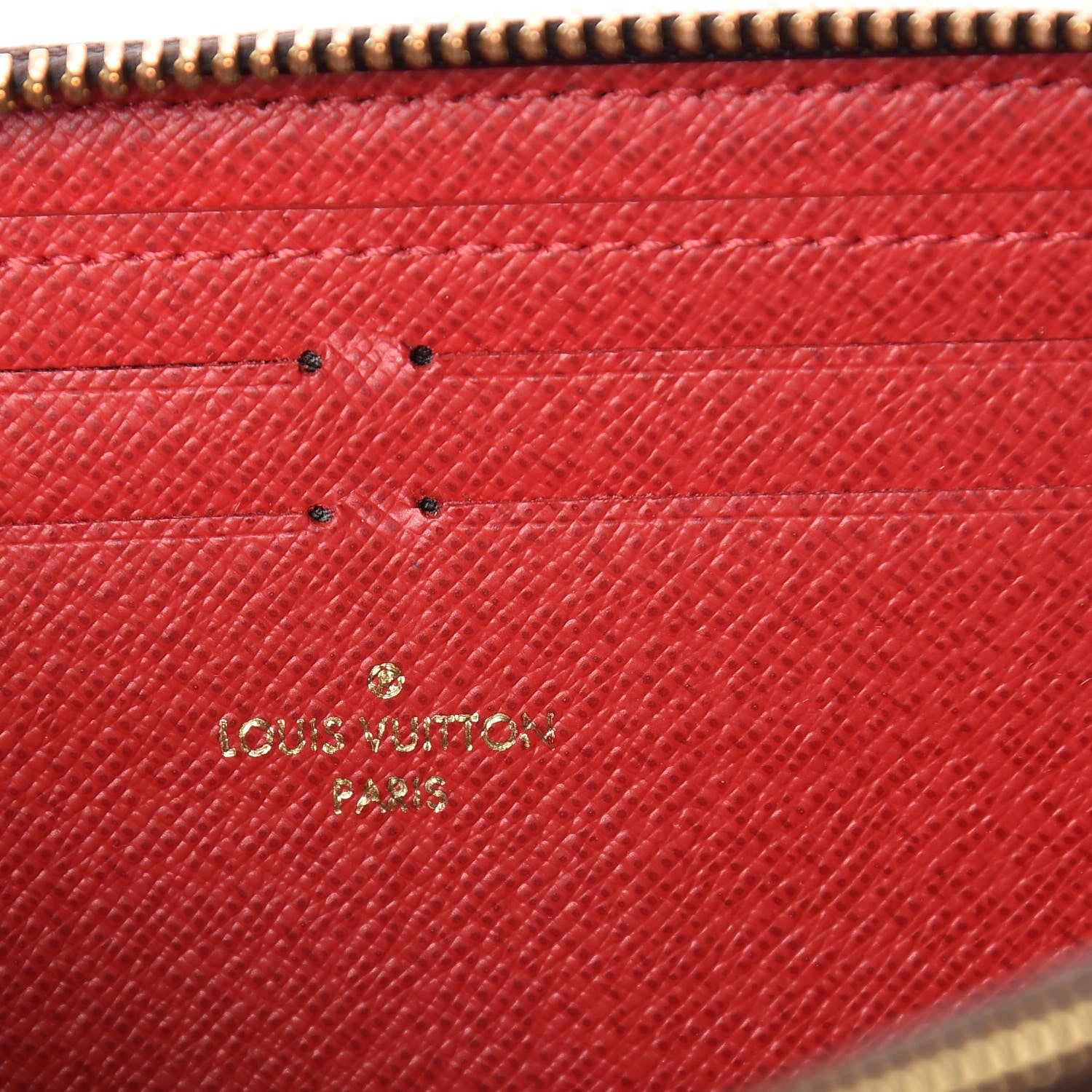 Louis Vuitton Damier Ebene Clemence Wallet Cherry 6 of 9
