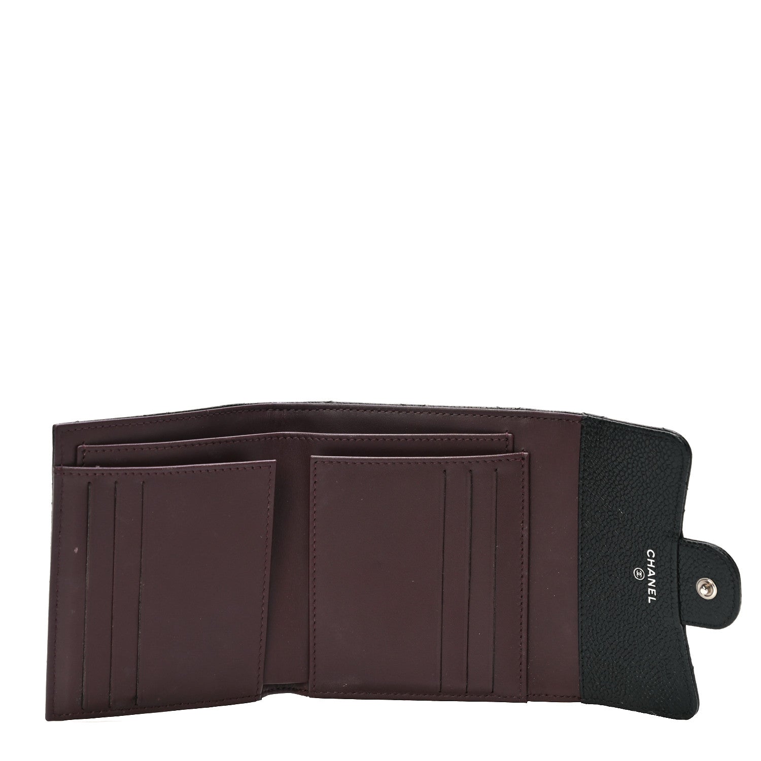 Chanel Caviar Quilted Compact Flap Wallet Black 5 of 13
