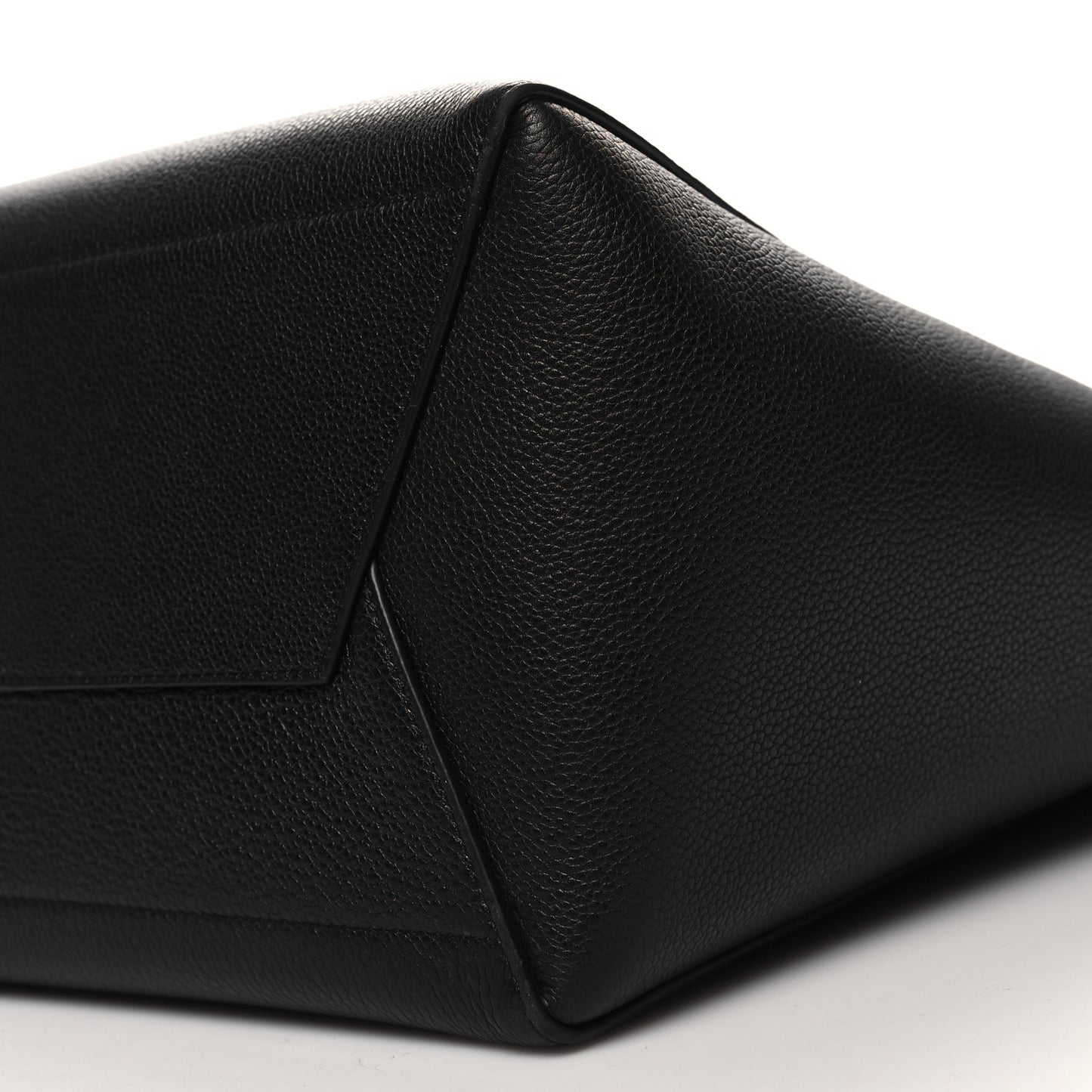 Soft Grained Calfskin Sangle Bucket Bag Black