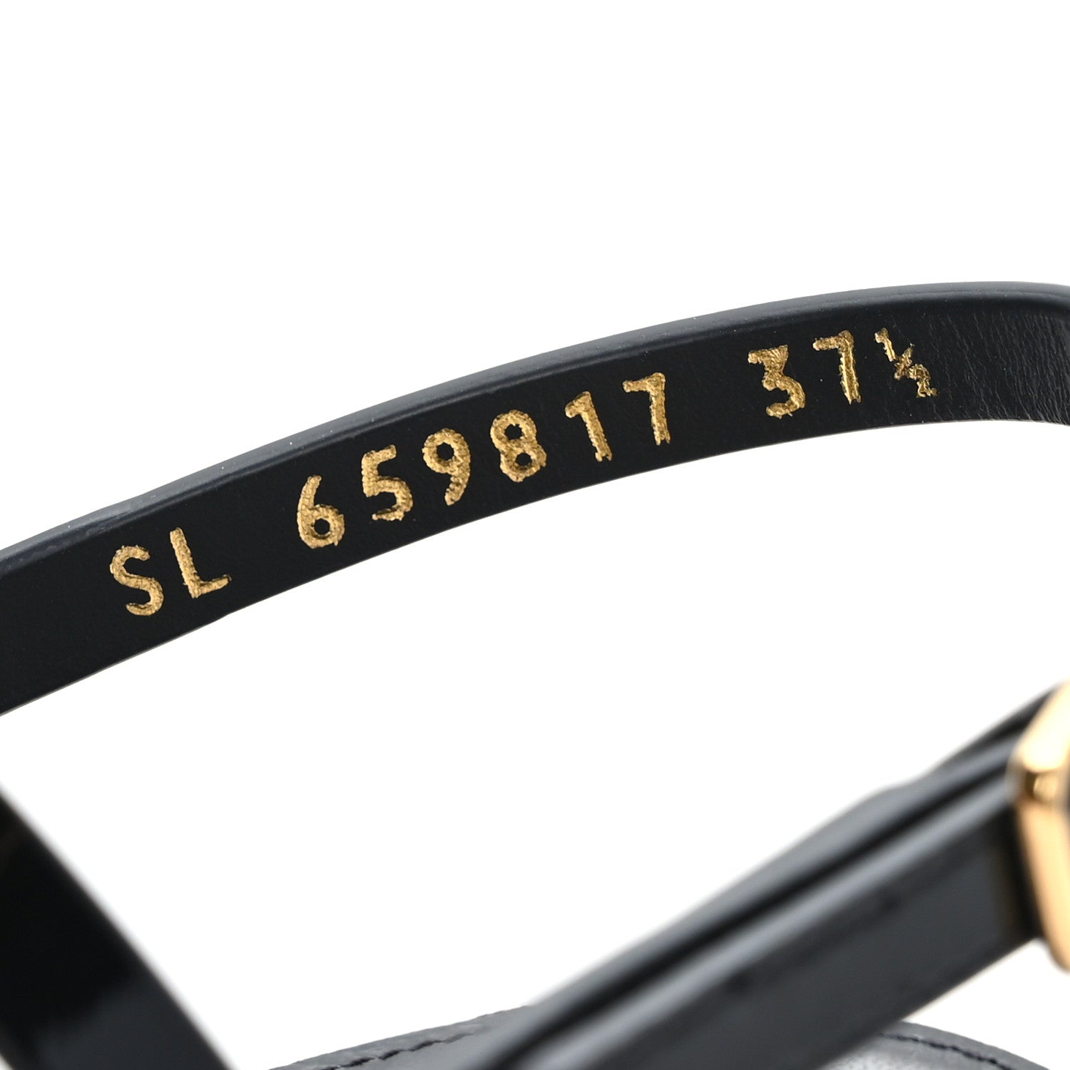 Saint Laurent Patent Calfskin Cassandra Monogram Sandals 37.5 Black 6 of 8
