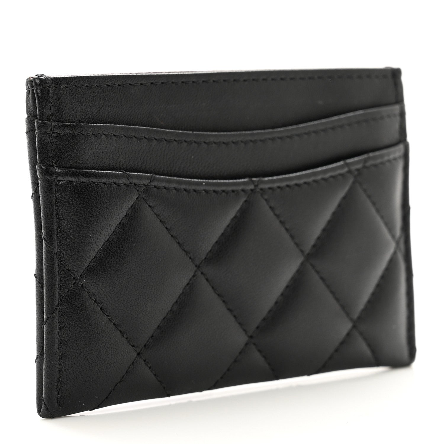 Chanel Lambskin Quilted Card Holder Black 3 of 8