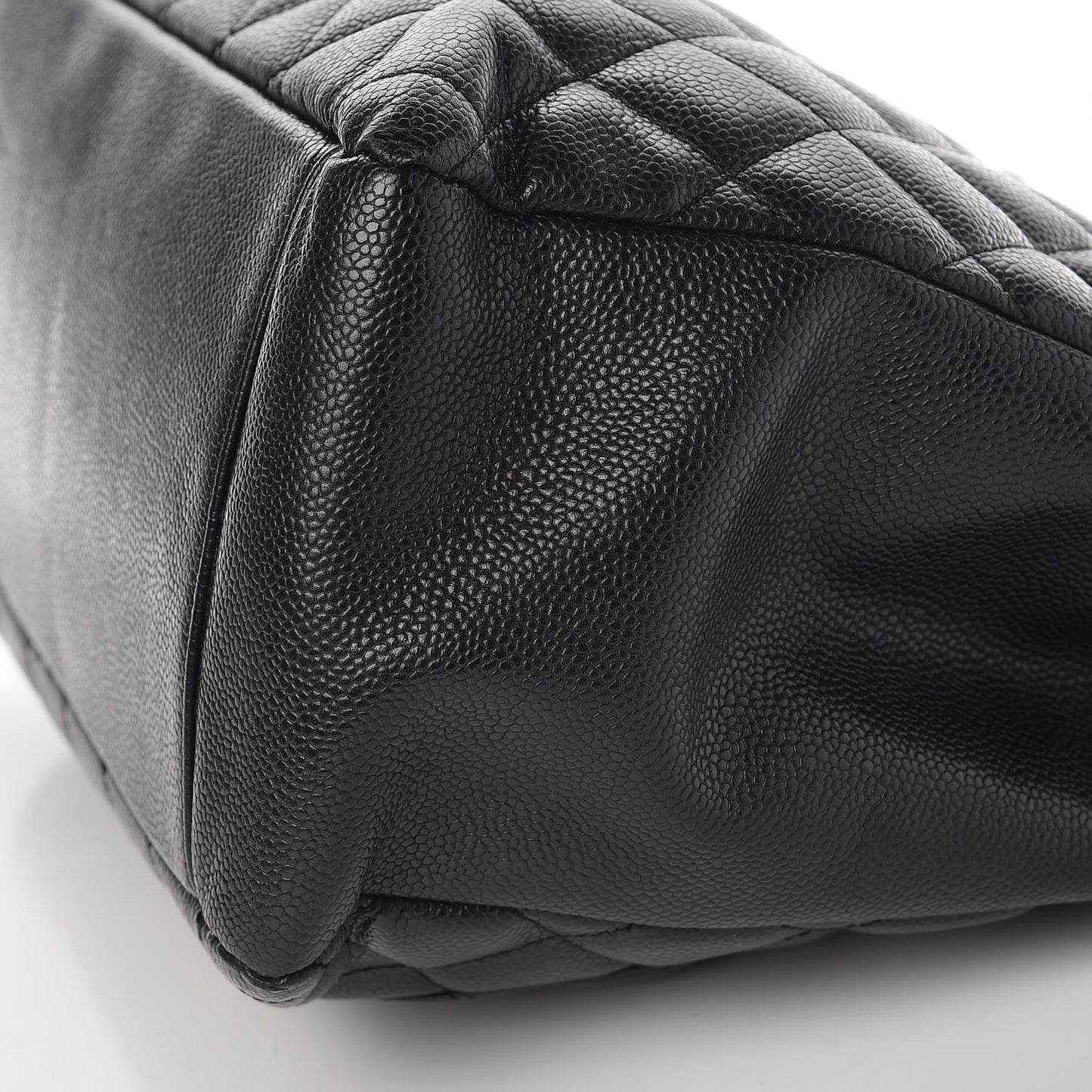 Caviar Quilted Grand Shopping Tote GST Black