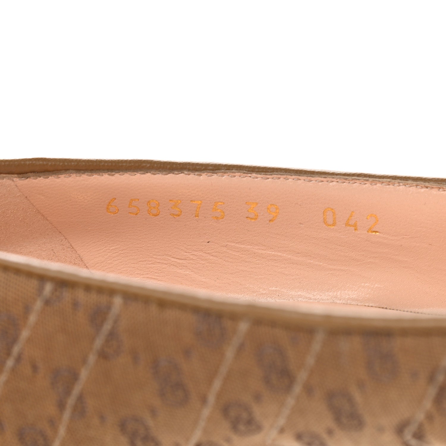 Gucci Monogram GG Mignon Nappa Chevron Matelasse Double G 95mm Pumps 39 Dusty Brown 8 of 9