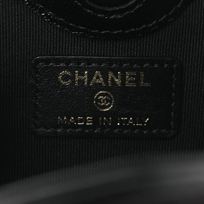 Chanel Shiny Lambskin Quilted Micro 31 Clutch With Chain Black 7 of 11