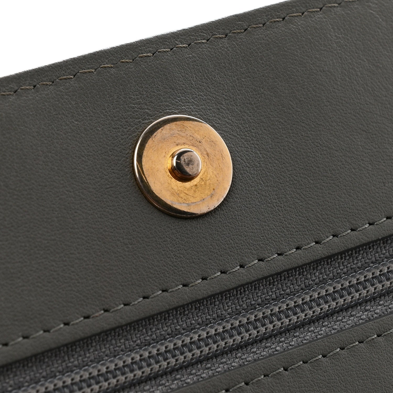 Chanel Lambskin Quilted Boy Wallet On Chain WOC Grey 15 of 18