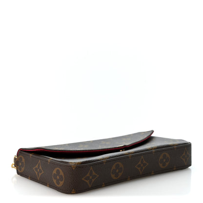 Louis Vuitton Monogram Pochette Felicie Chain Wallet Fuchsia 5 of 12