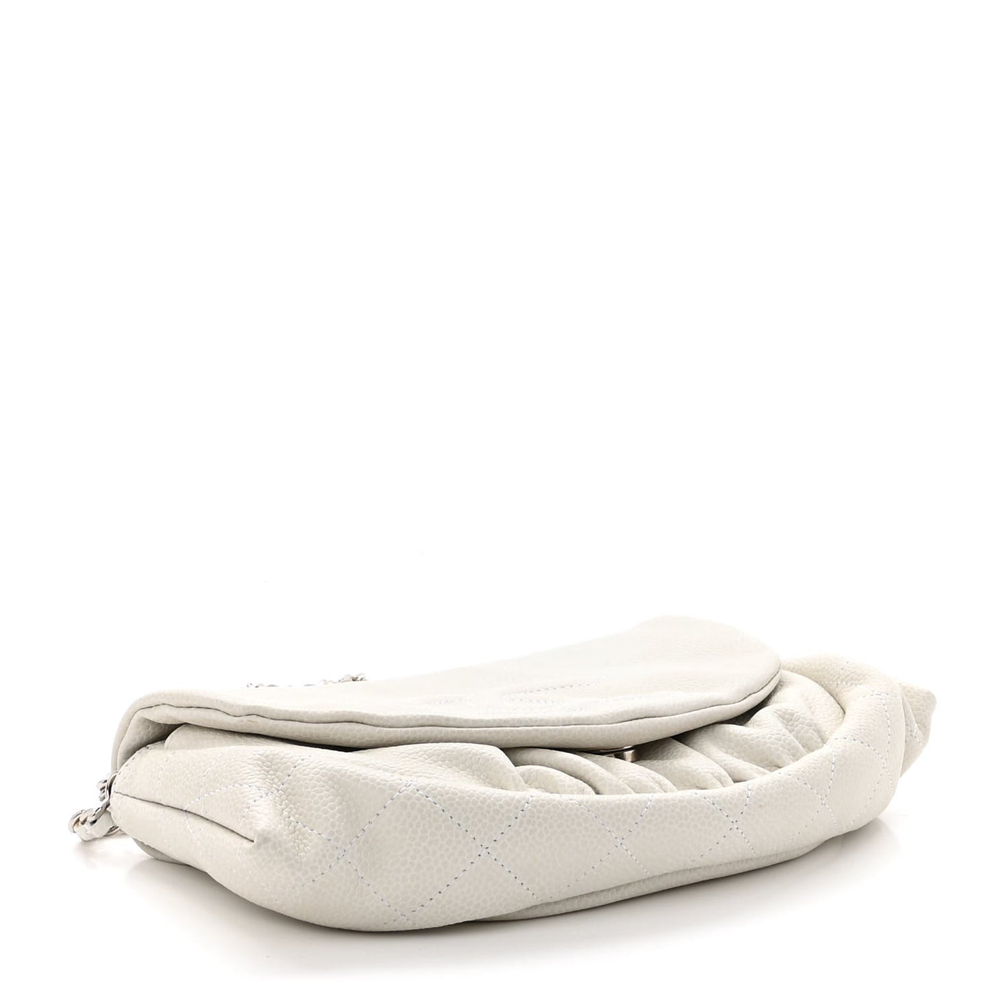 Caviar Half Moon Wallet On Chain WOC White