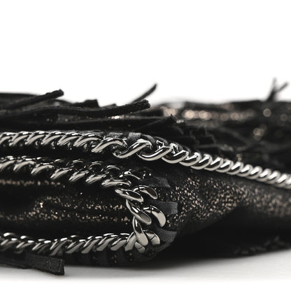 Stella McCartney Shaggy Deer Fringe Flat Crossbody Black 8 of 9