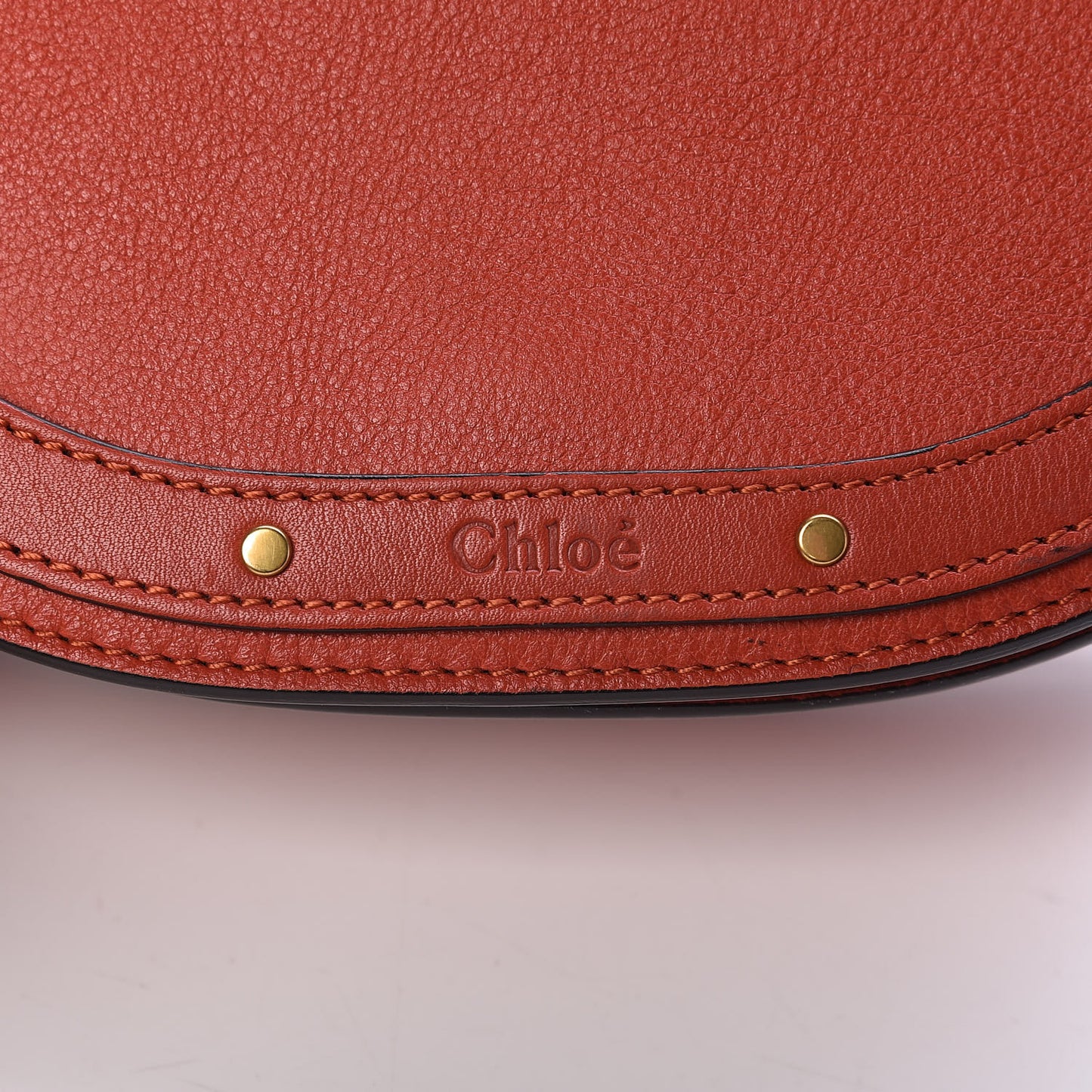 Calfskin Small Nile Bracelet Bag Earthy Red