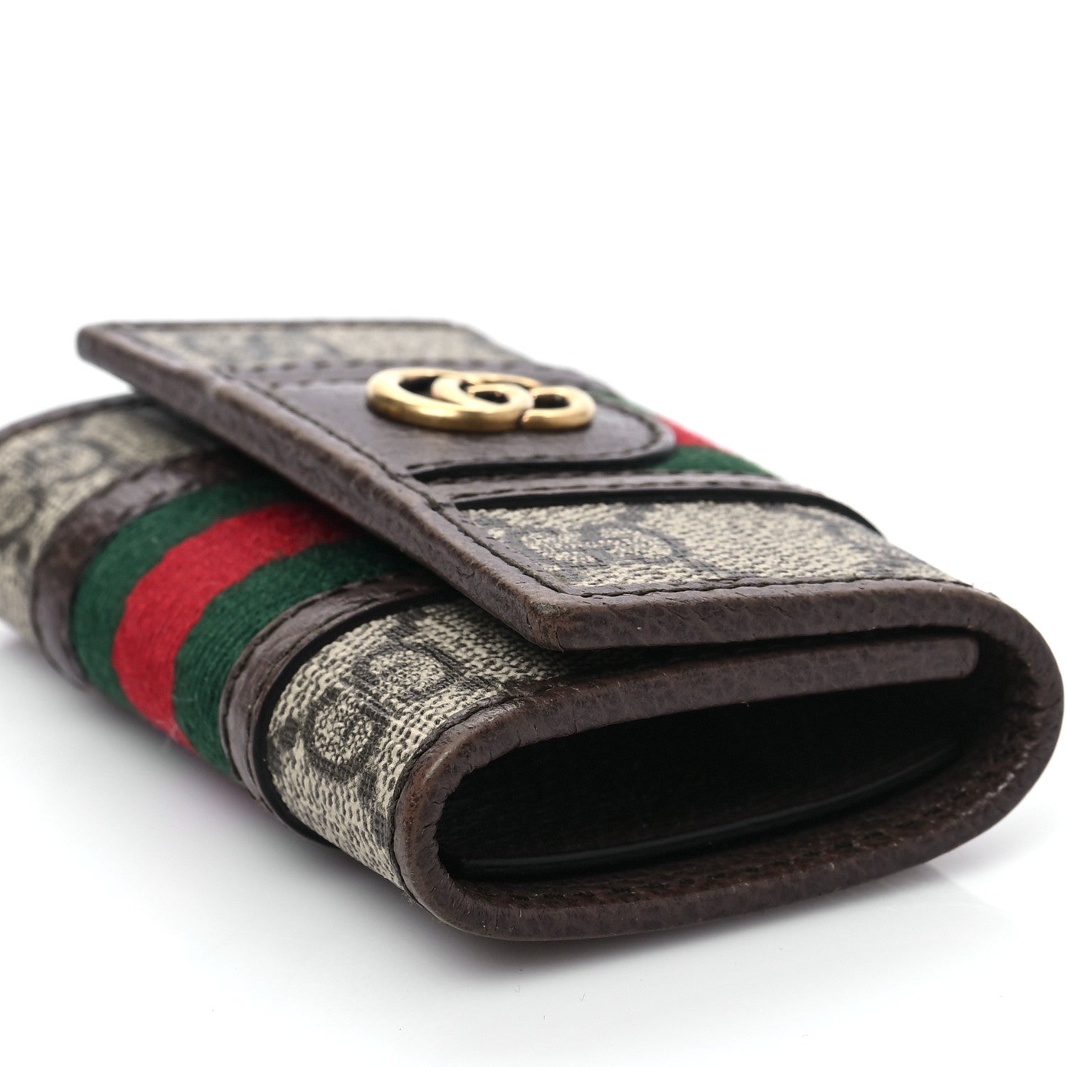 Gucci GG Supreme Monogram Web Ophidia 6 Key Holder Case Beige New Acero 7 of 7