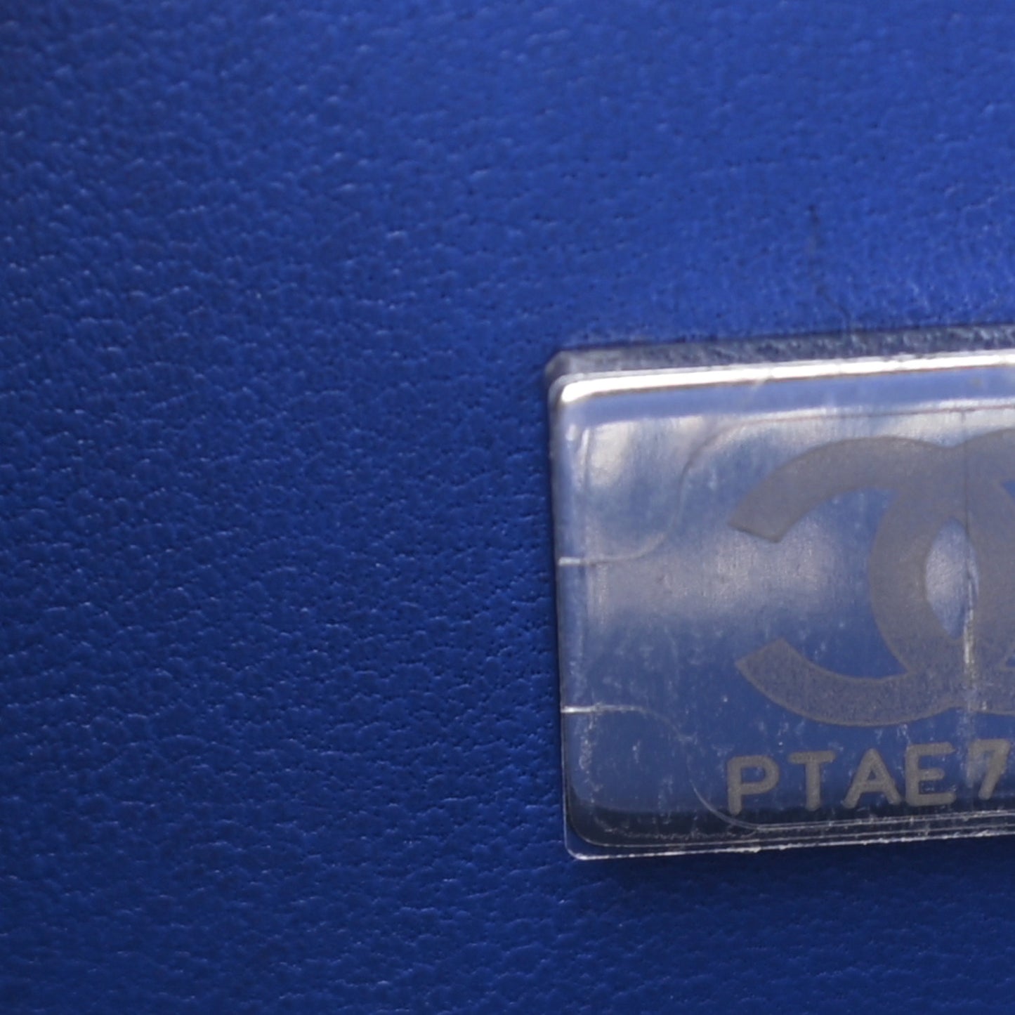 Caviar Quilted Medium Double Flap Blue