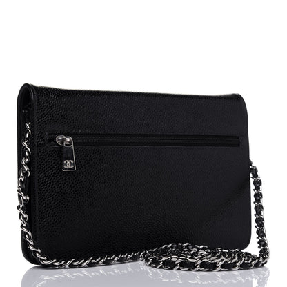 Chanel Caviar Timeless CC Wallet On Chain WOC Black 2 of 13