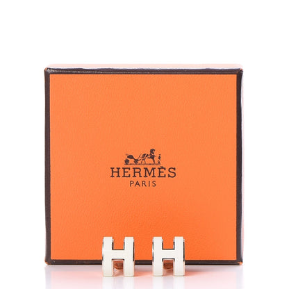 Hermes Rose Gold Lacquered Pop H Earrings White 6 of 6