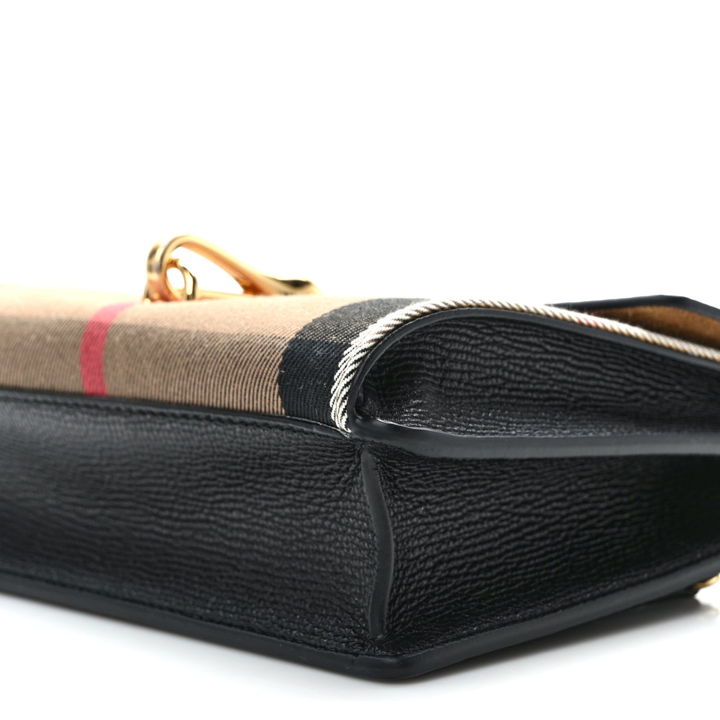 Derby Calfskin House Check Baby Macken Crossbody Bag Black