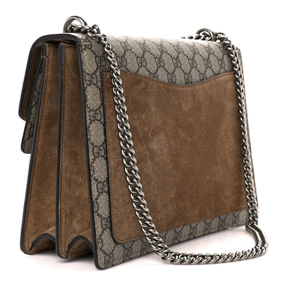 Gucci GG Supreme Monogram Medium Dionysus Shoulder Bag Taupe 3 of 11