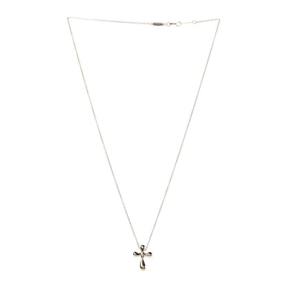 Tiffany 18k Yellow Gold 12mm Elsa Peretti Cross Pendant Necklace 4 of 6