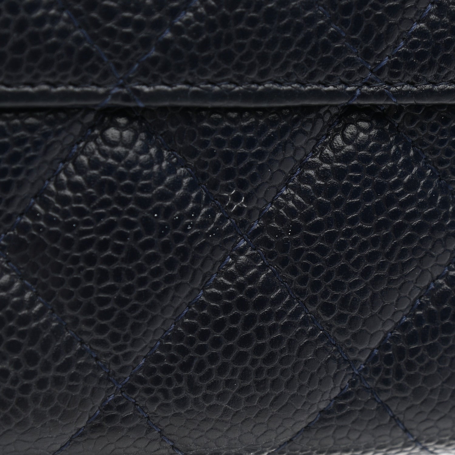 Chanel Caviar Quilted CC Long Double Wallet Navy 11 of 12