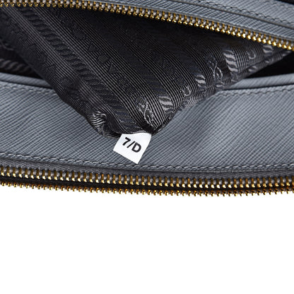 Prada Saffiano Large Galleria Double Zip Tote Granito 7 of 9