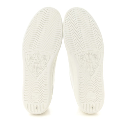 Gucci Calfskin Interlocking G Perforated Mens Ace Sneakers 10 White Grey Sky 6 of 9