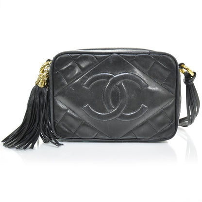 Chanel Lambskin Quilted Tassel Bag Black 1 of 11