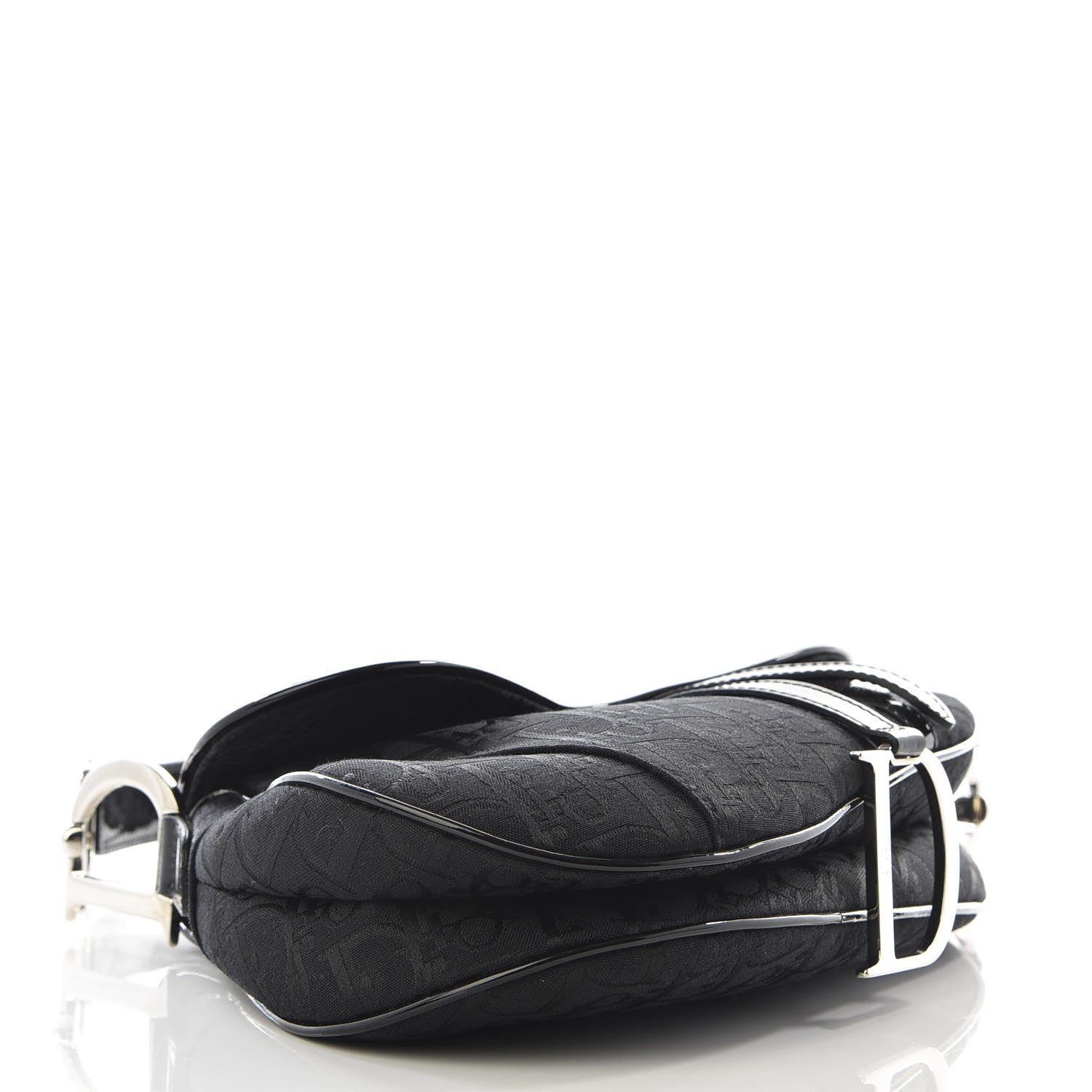Christian Dior Monogram Saddle Bag Black 3 of 9