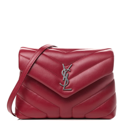 Saint Laurent Calfskin Y Quilted Monogram Toy Loulou Crossbody Bag New Lipstick 1 of 9