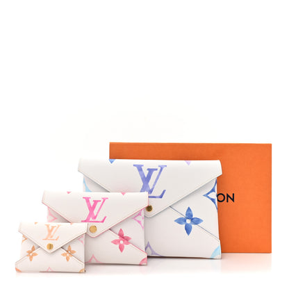 Louis Vuitton Monogram Giant By The Pool Kirigami Pochette Set Blue Rose Beige 9 of 9