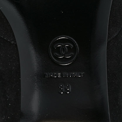 Chanel Suede Boots 39 Black 7 of 8