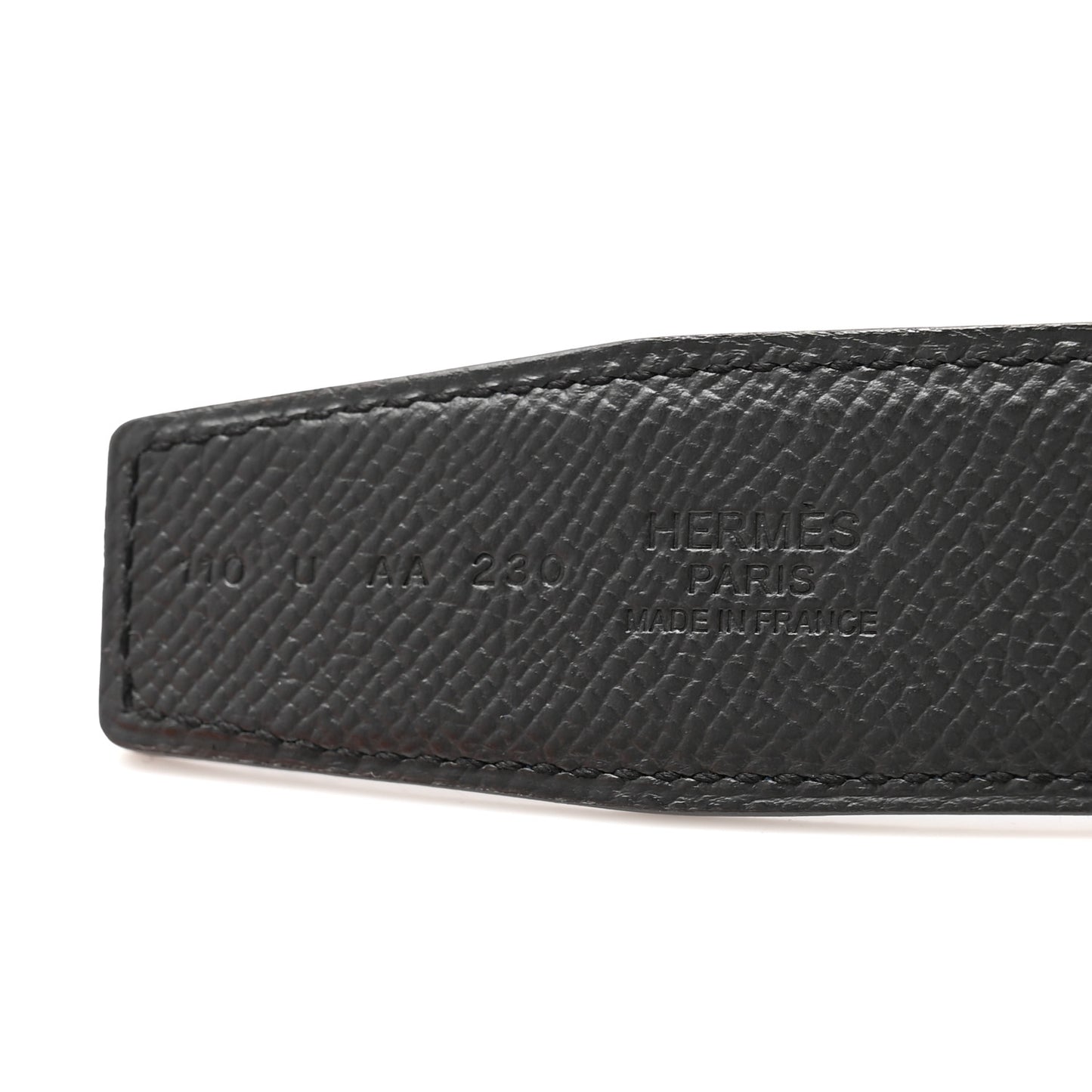 Epsom 38mm Constance H Belt 110 Black Bleu Zellige