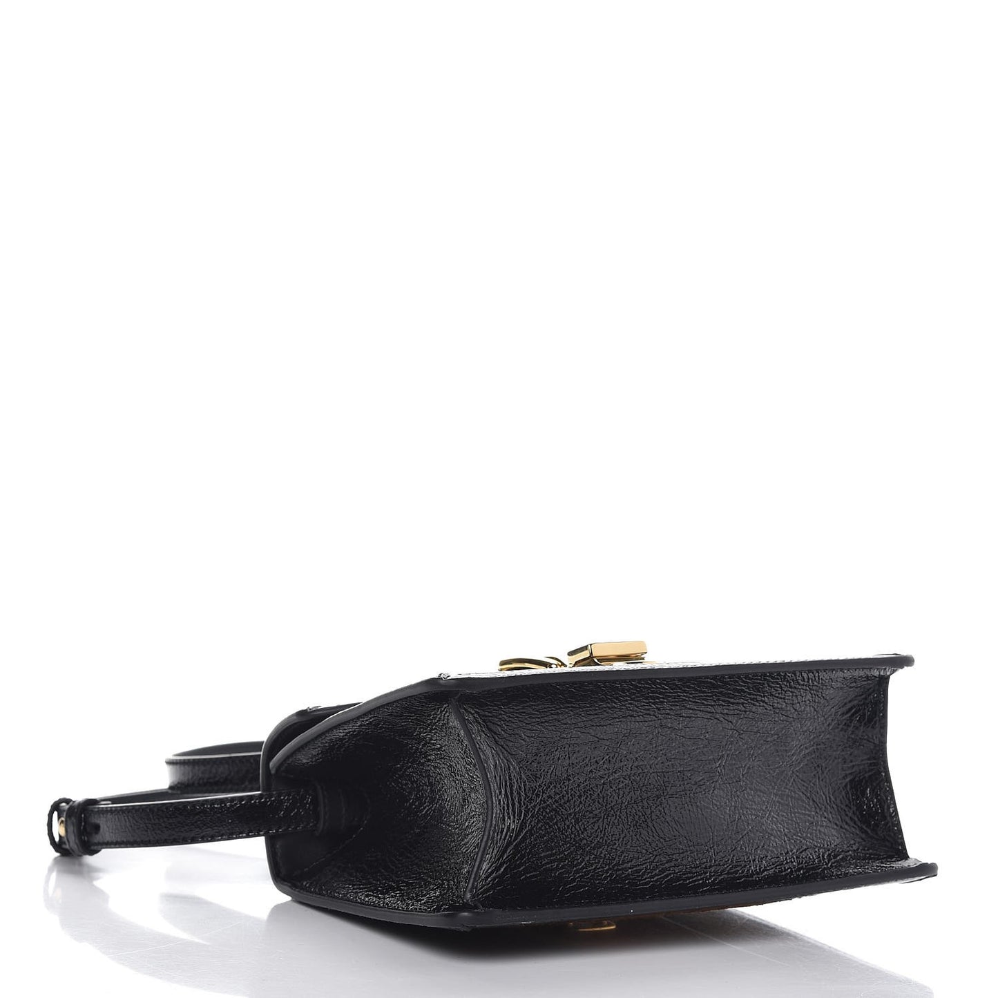 Velvet GG Monogram Web Mini Sylvie Top Handle Bag Brown Black Oro Vecchio