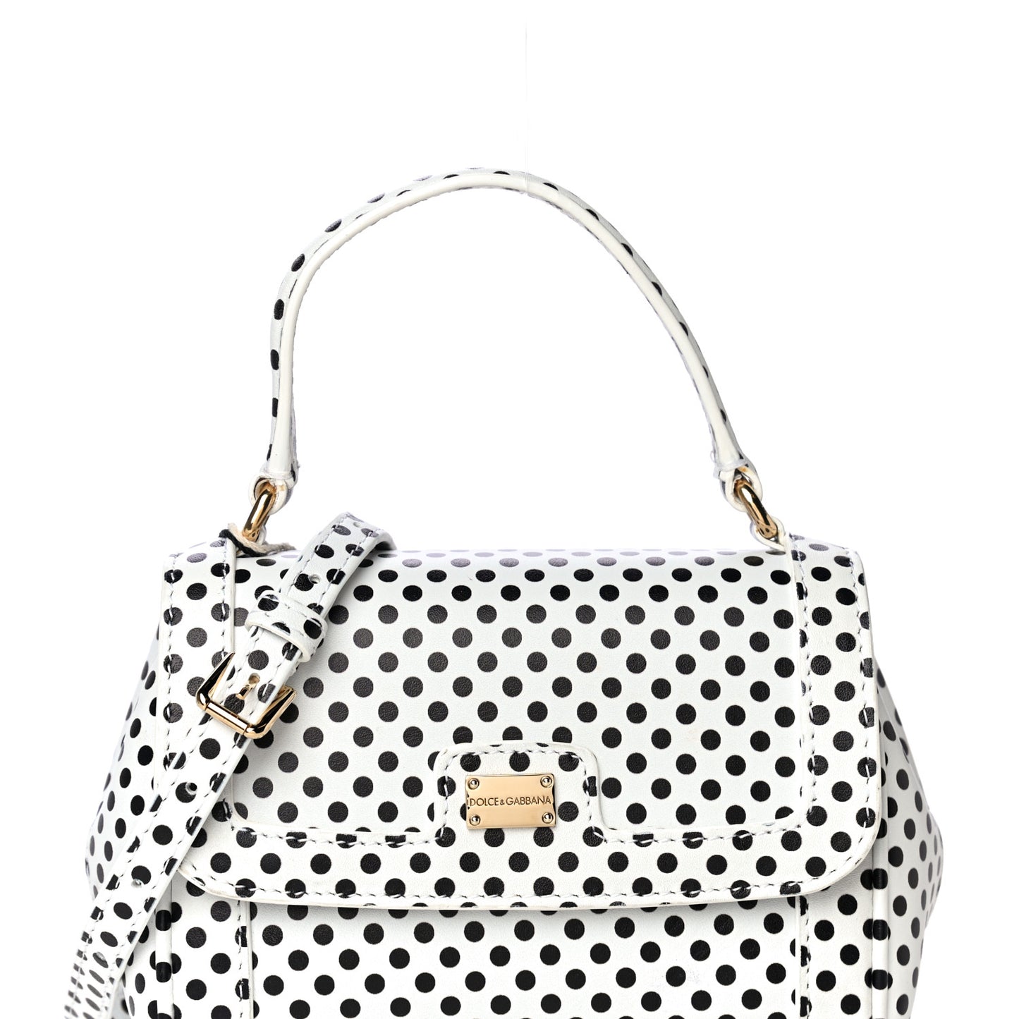 Vitello Polka Dot Childrens Satchel White Black