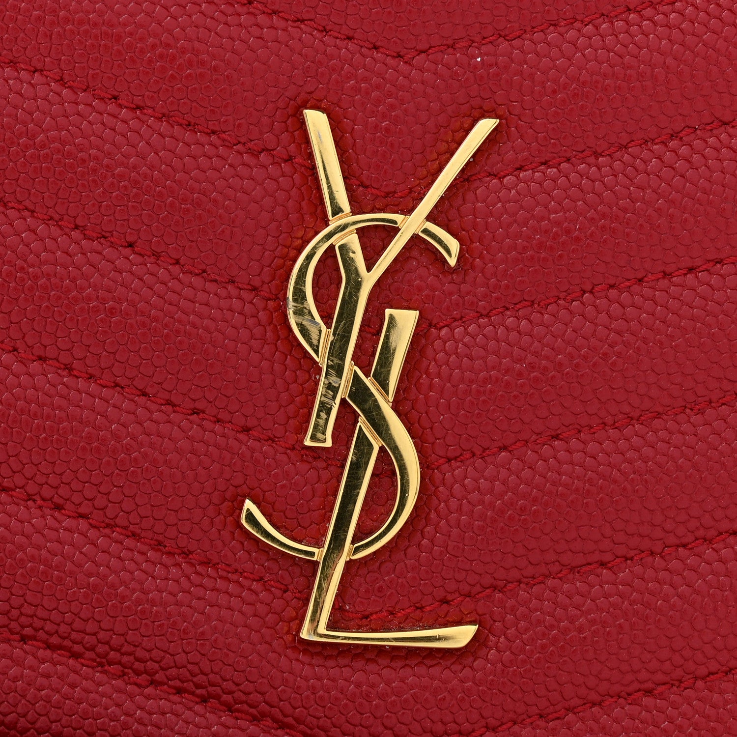 Saint Laurent Grain De Poudre Matelasse Monogram Mini Lou Camera Bag Opyum Red 12 of 12
