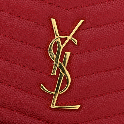 Saint Laurent Grain De Poudre Matelasse Monogram Mini Lou Camera Bag Opyum Red 12 of 12