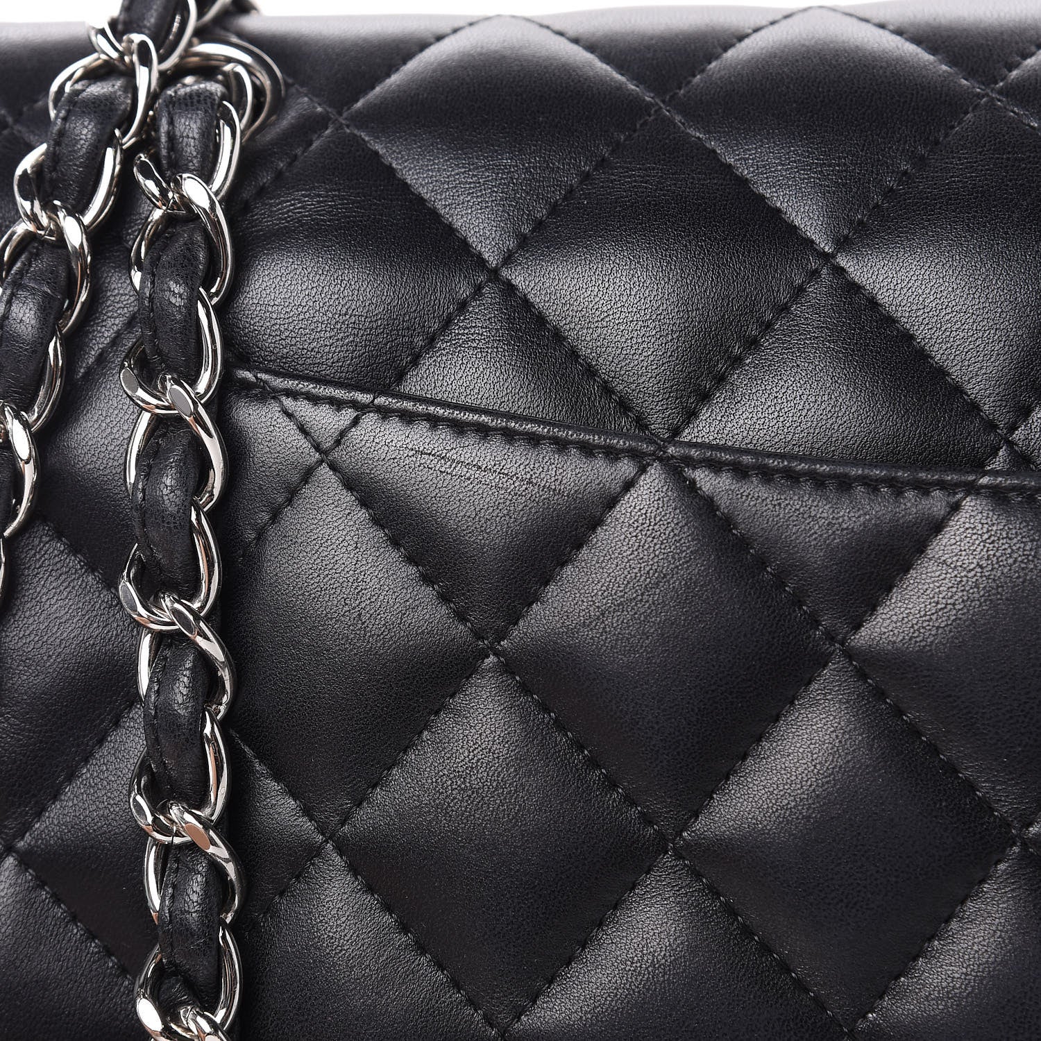 Chanel Lambskin Quilted Jumbo Double Flap Black 17 of 17
