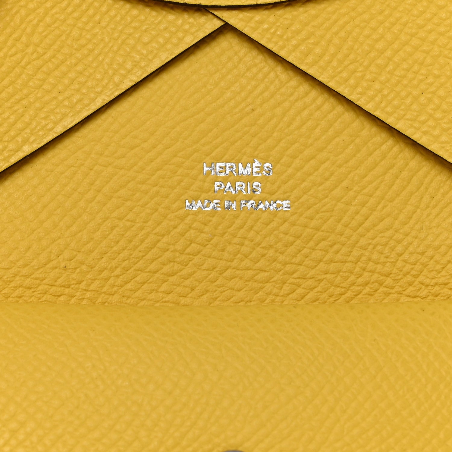 Hermes Epsom Calvi Duo Card Case Jaune De Naples 6 of 7