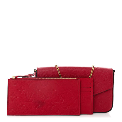 Louis Vuitton Empreinte Pochette Felicie Chain Wallet Scarlet 3 of 14