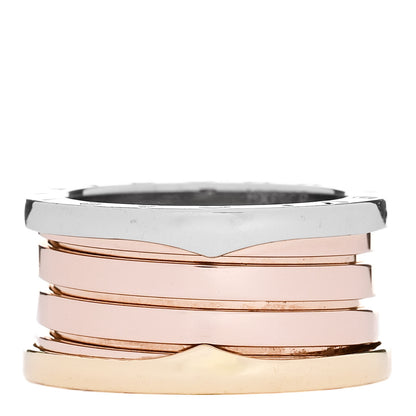 Bulgari 18K Rose White Yellow Gold B.Zero1 Four-Band Ring 54 6.75 3 of 6