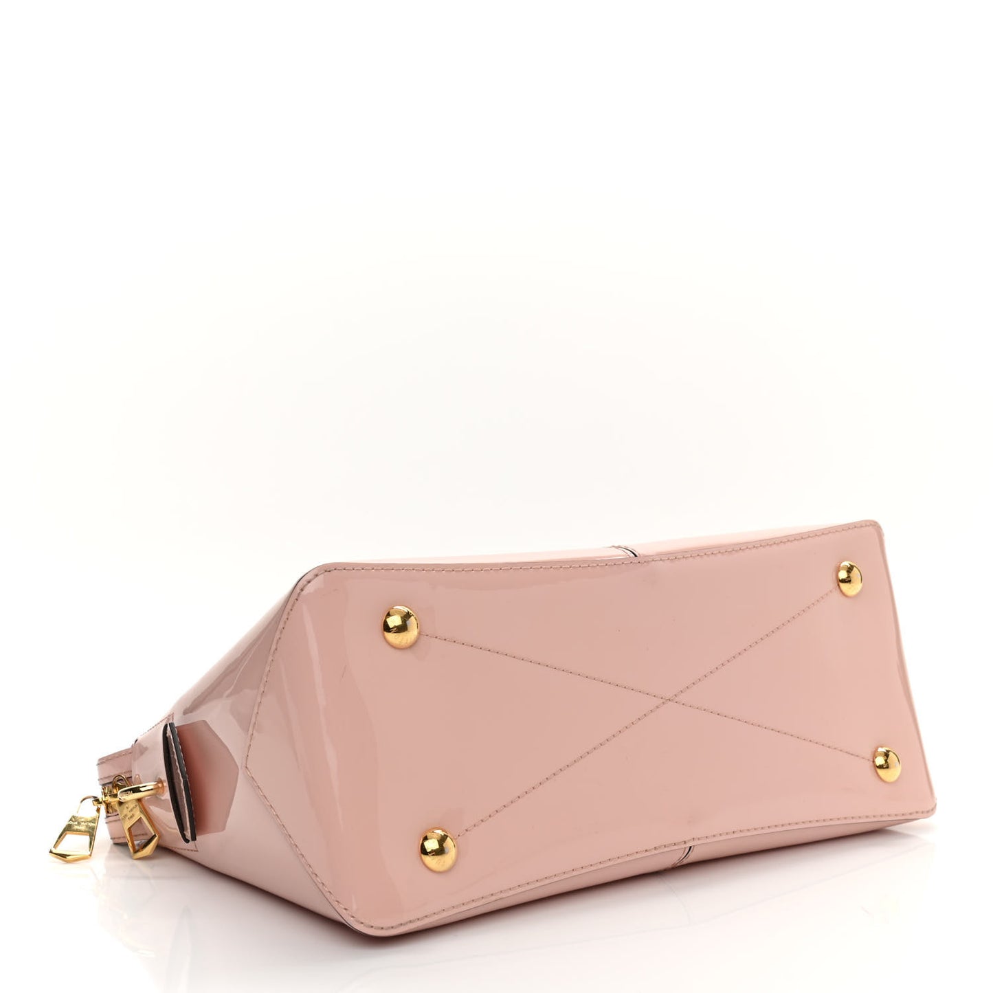 Patent Calfskin Miroir Tote Rose Ballerine