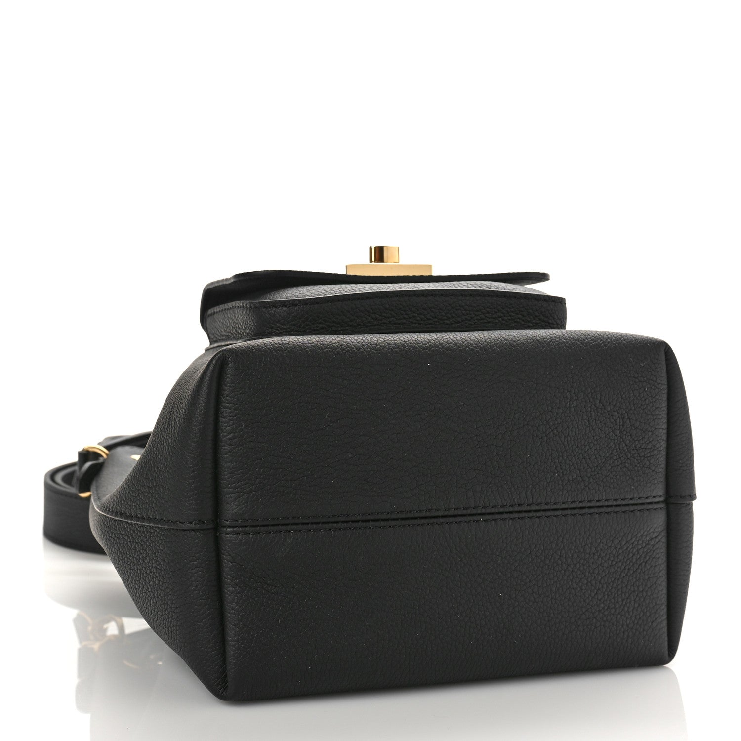 Louis Vuitton Calfskin Lockme Bucket MM Black 4 of 8