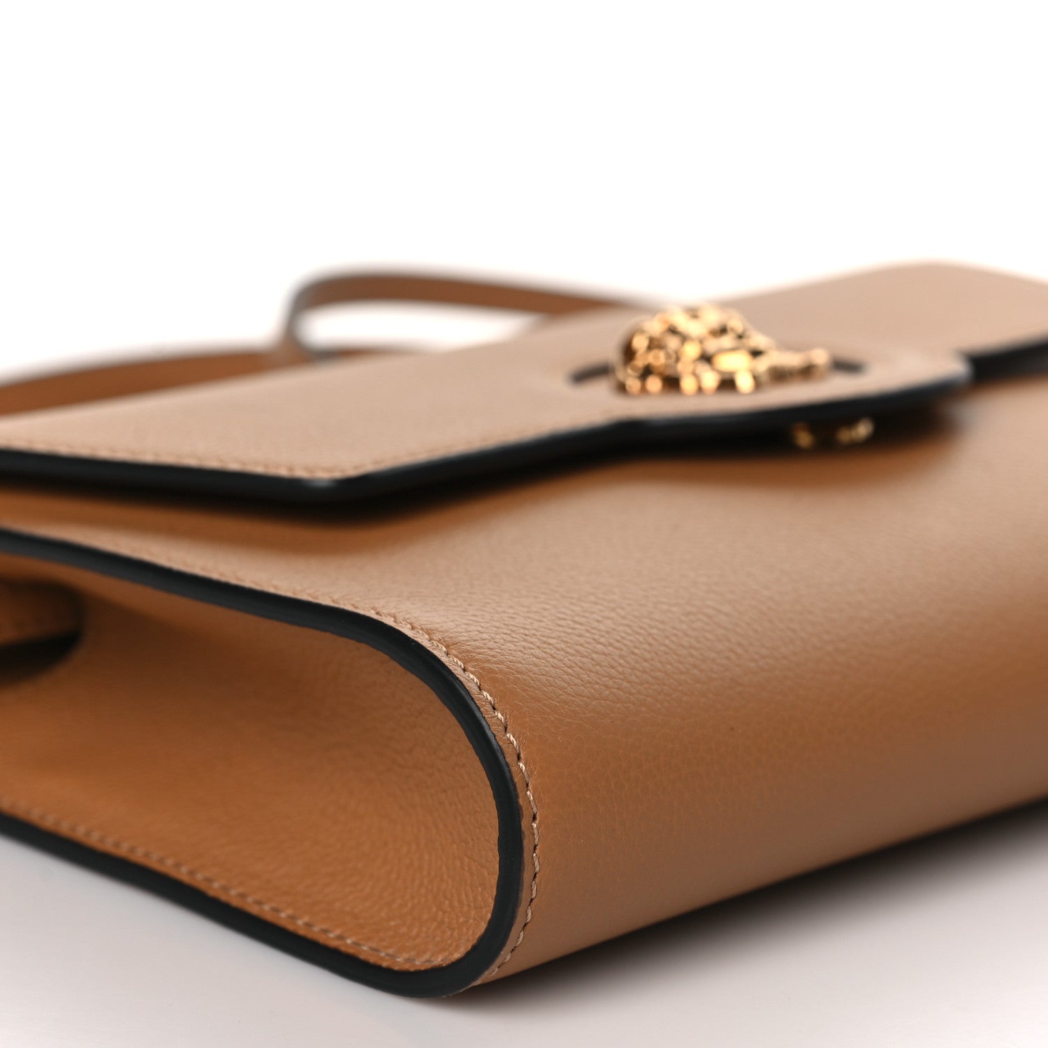 Versace Grained Calfskin La Medusa Crossbody Bag Brown 6 of 8