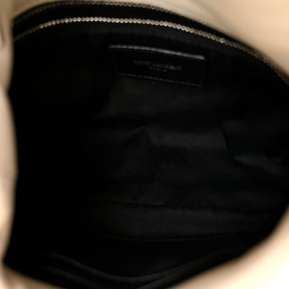 Saint Laurent Lambskin Quilted Toy Loulou Puffer Monogram Chain Satchel Crema Soft 5 of 11