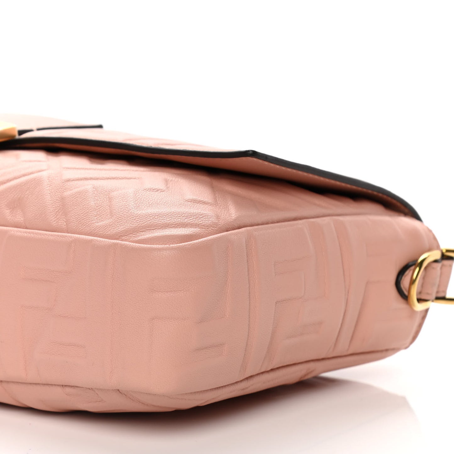 Nappa FF 1974 Embossed Large Baguette Rosa Bourbon