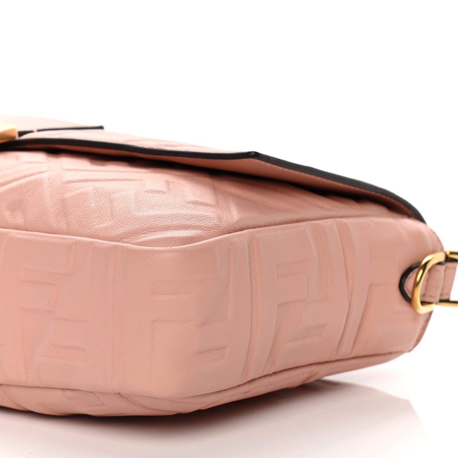 Fendi Nappa FF 1974 Embossed Large Baguette Rosa Bourbon 11 of 17