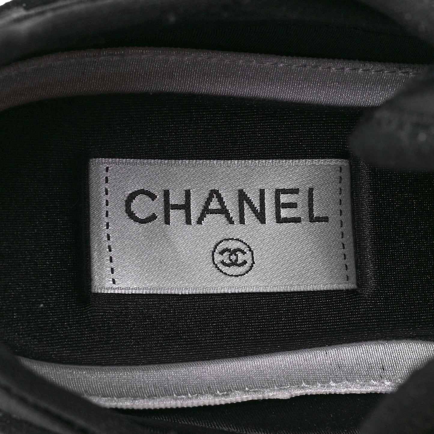 Velvet Calfskin Mixed Fibers CC Sneakers 39 Black