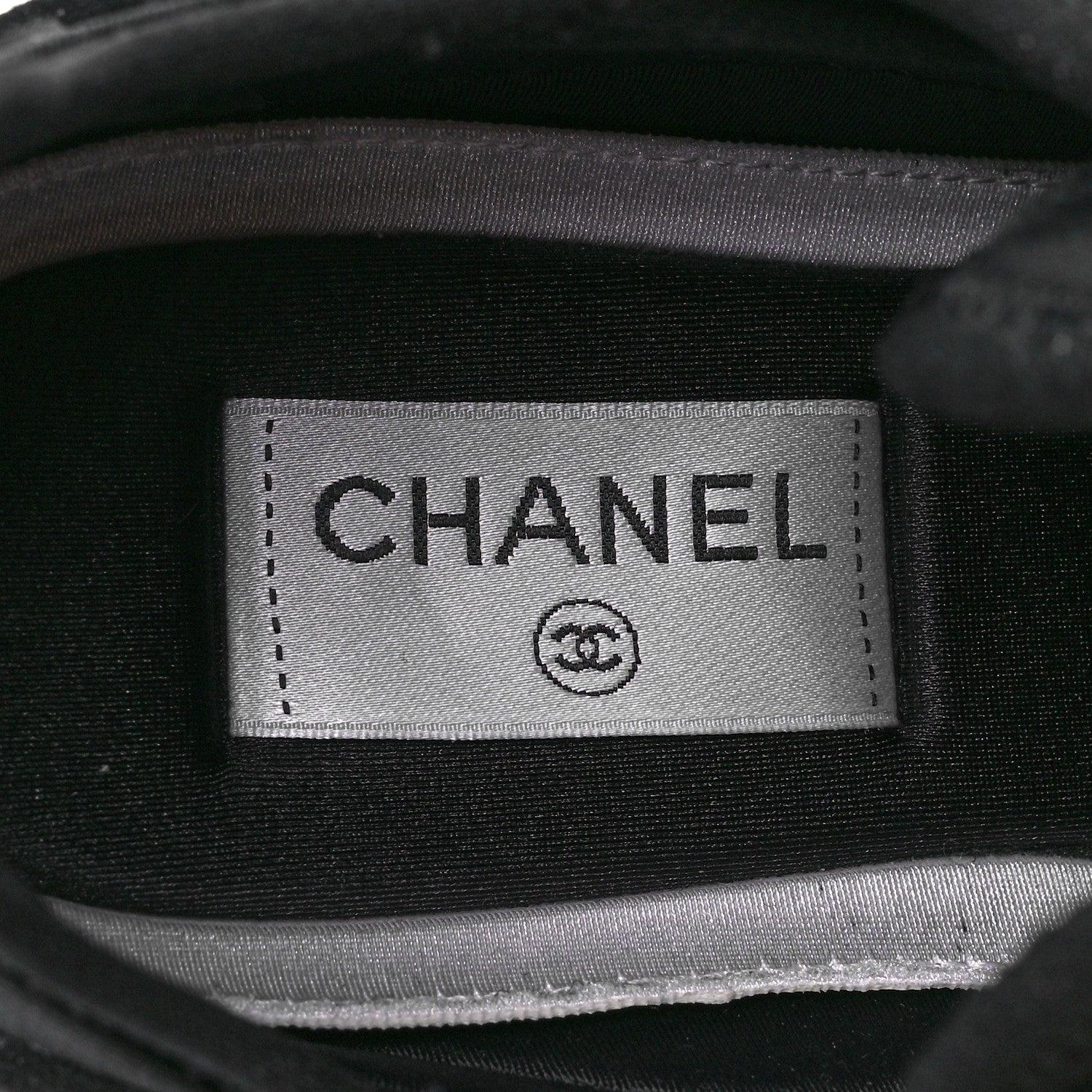 Chanel Velvet Calfskin Mixed Fibers CC Sneakers 39 Black 7 of 9