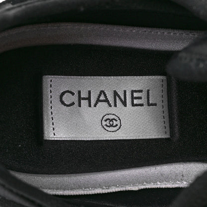 Chanel Velvet Calfskin Mixed Fibers CC Sneakers 39 Black 7 of 9