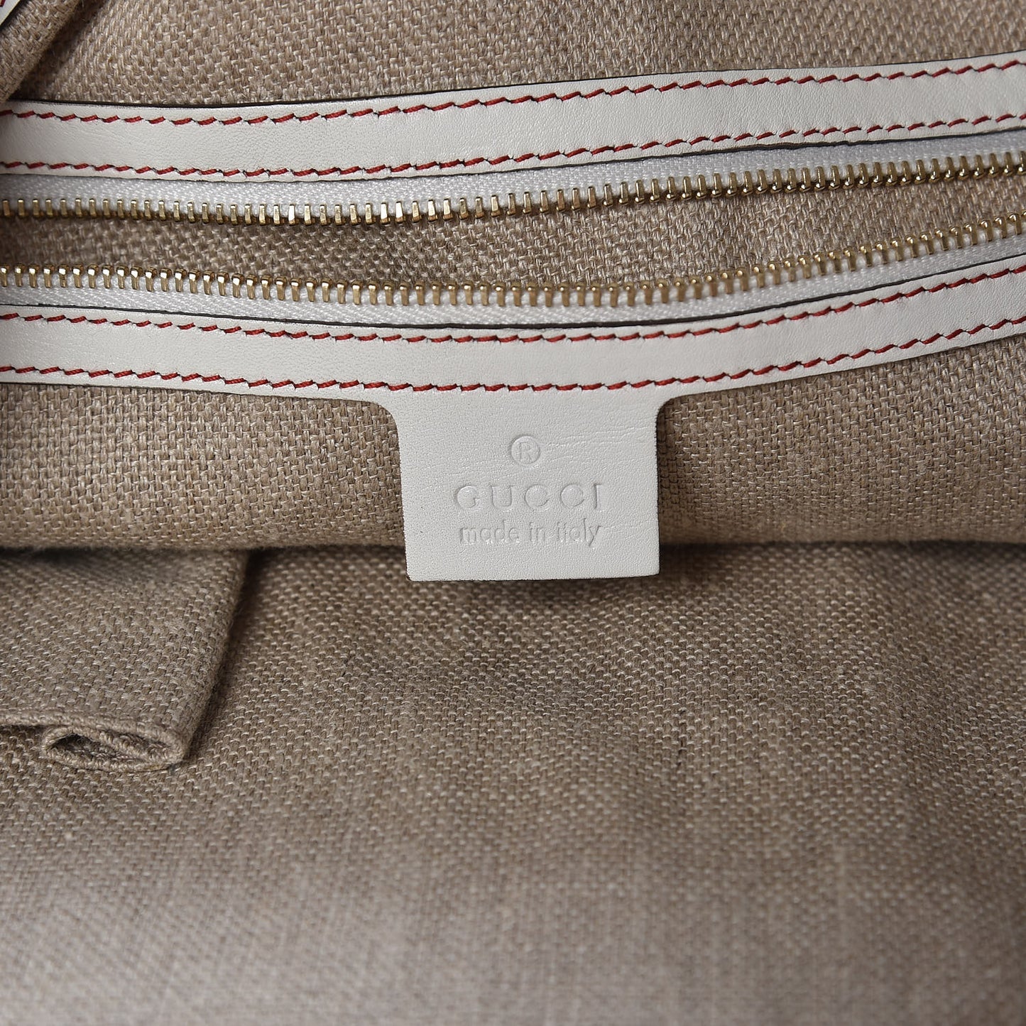 Canvas Embroidered Peggy Bamboo Top Handle Hobo White