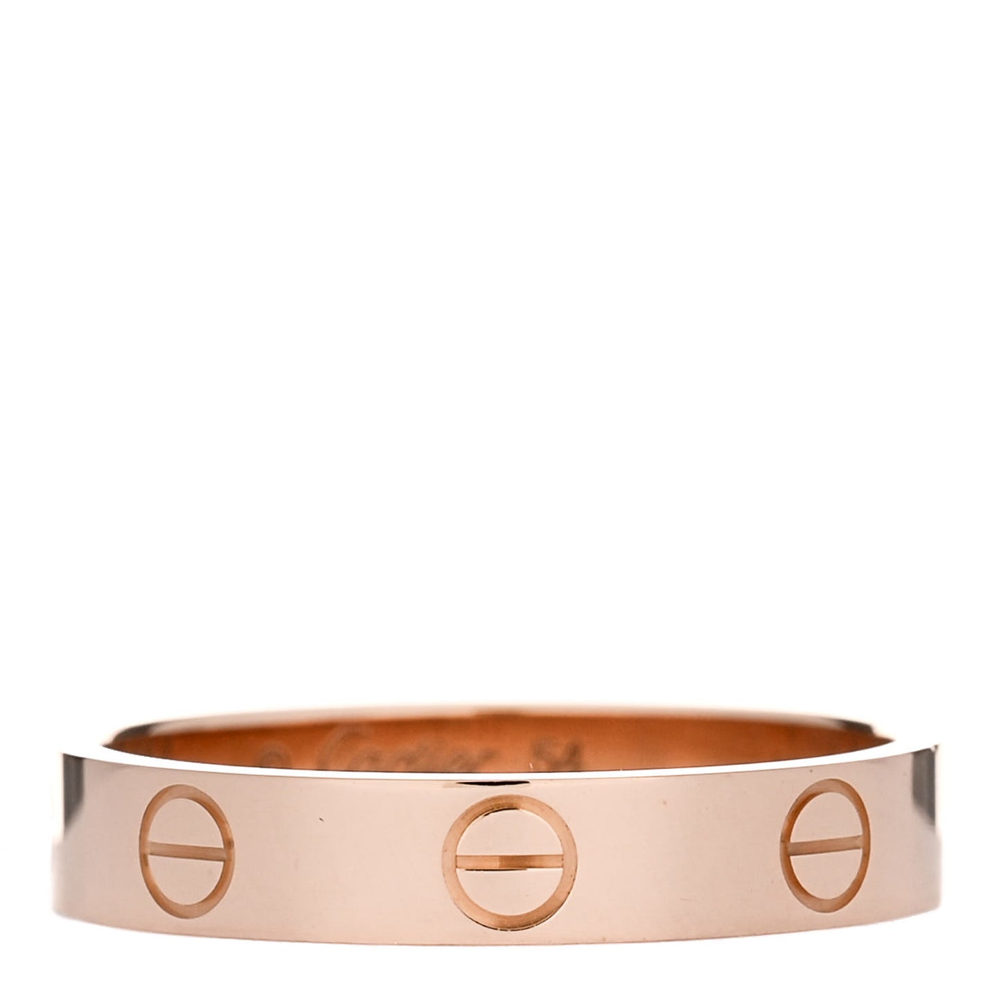 18K Pink Gold 3.5mm LOVE Wedding Band Ring 54 6.75