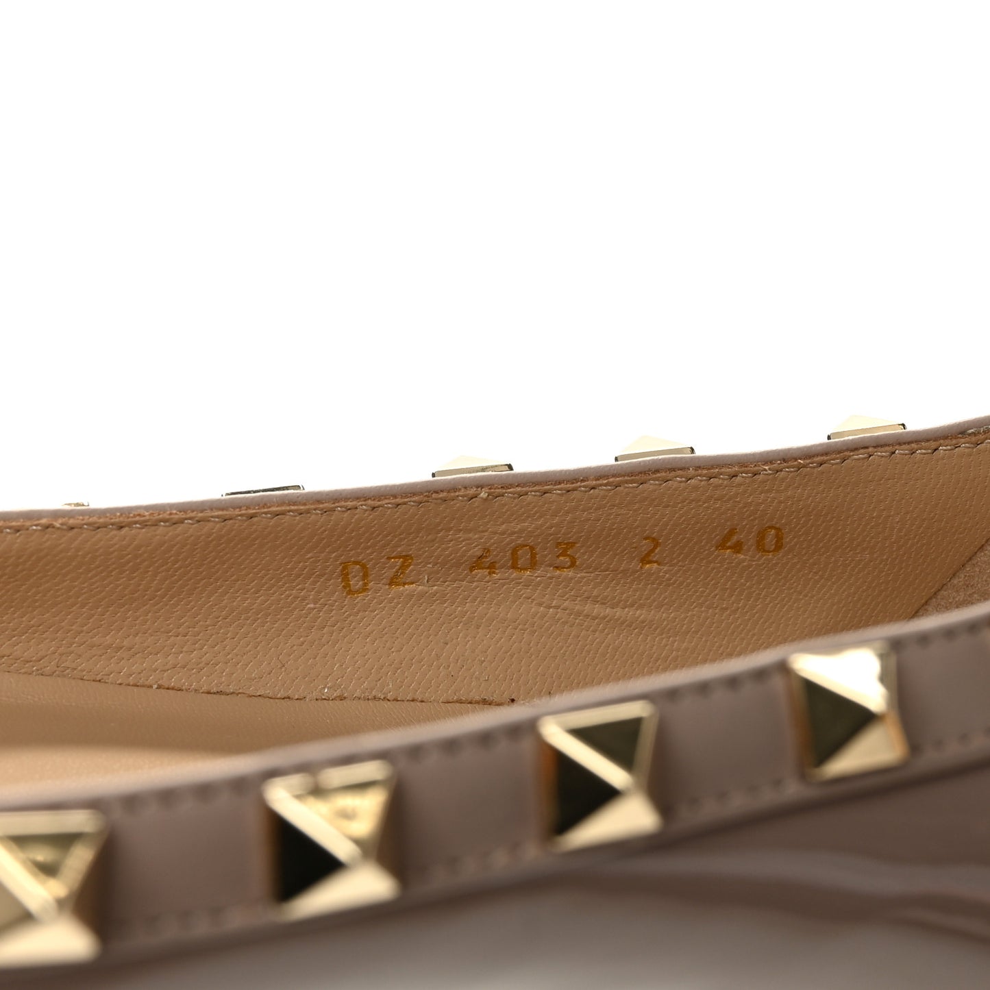 Patent Rockstud Ballerina Flats 40 Poudre